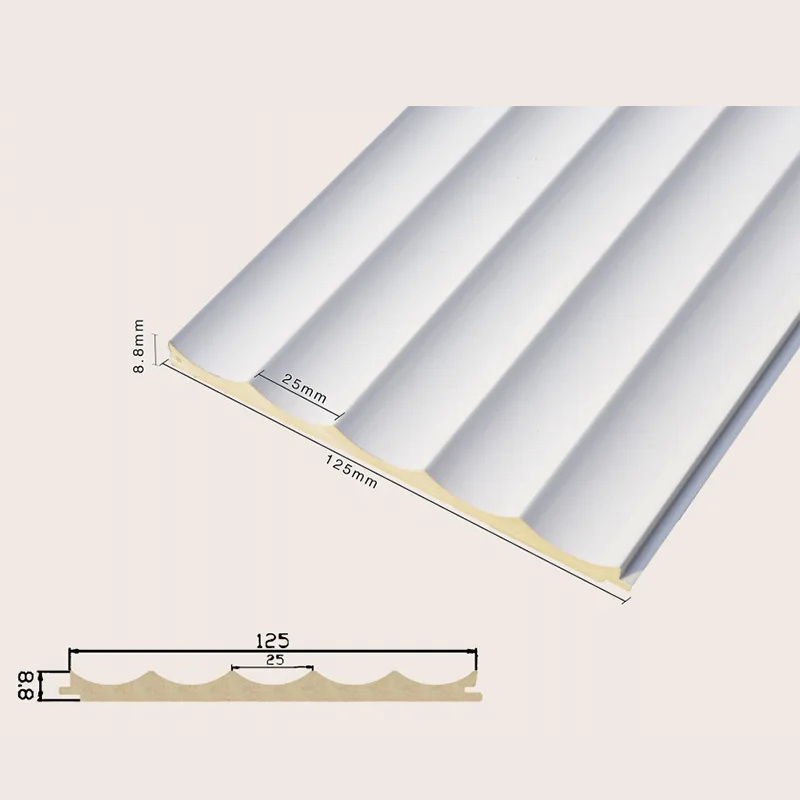 125 சாலிட் ரிசஸ்டு 5-கிரிட் புளூட்டட் வால் பேனல்